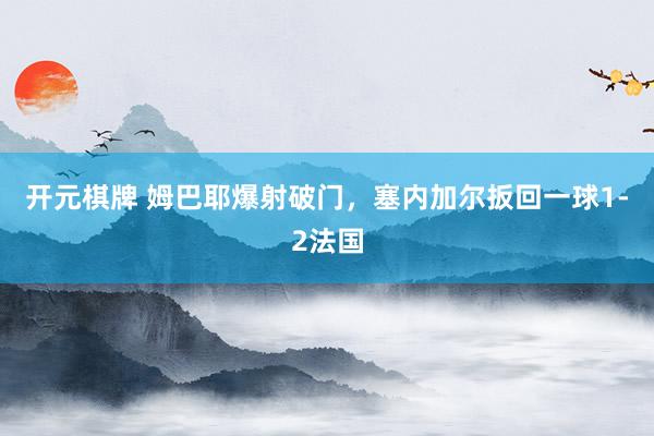 开元棋牌 姆巴耶爆射破门，塞内加尔扳回一球1-2法国